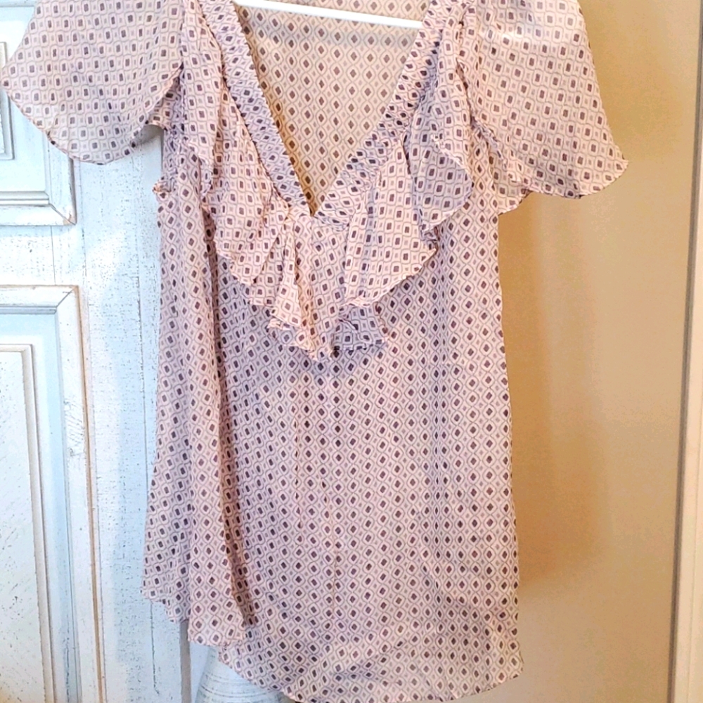 Banana Republic sheer flowy summer top